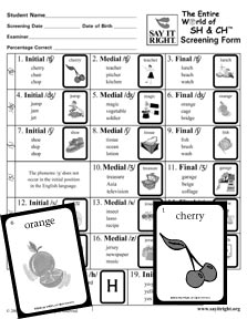 Initial, Medial and Final /sh/